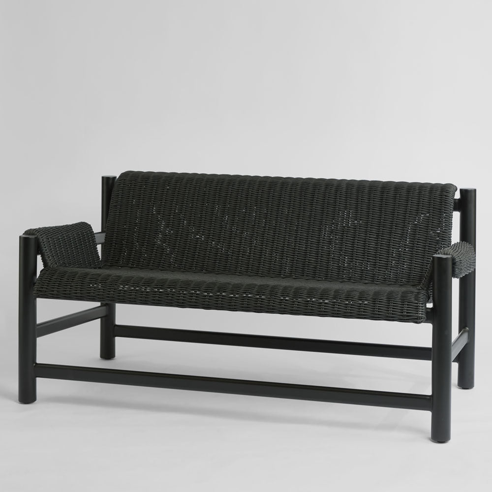 Riven Outdoor Occasional Sofa Black