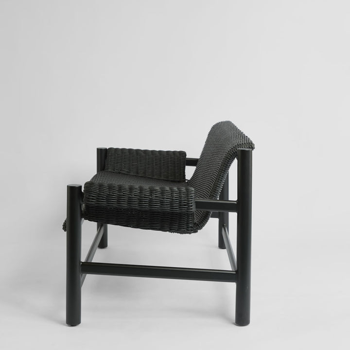 Riven Outdoor Occasional Sofa Black