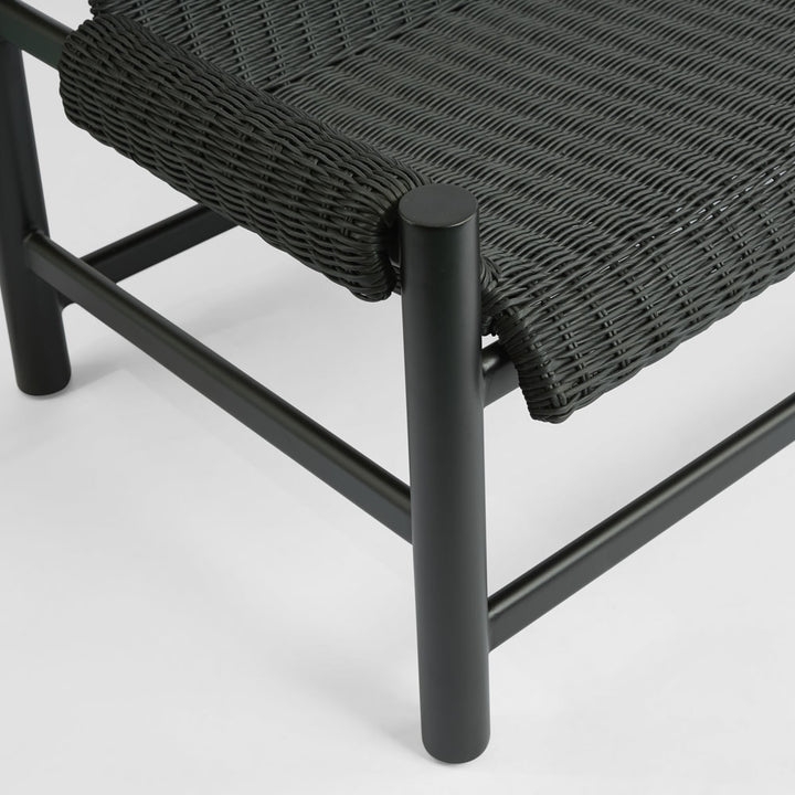 Riven Outdoor Occasional Sofa Black