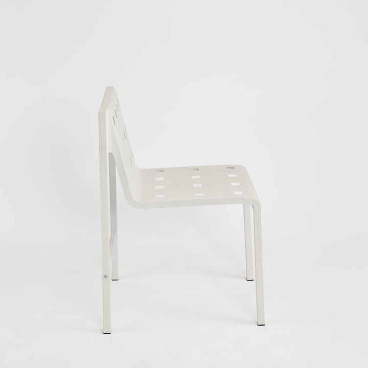 Grid Dining Chair Outdoor White