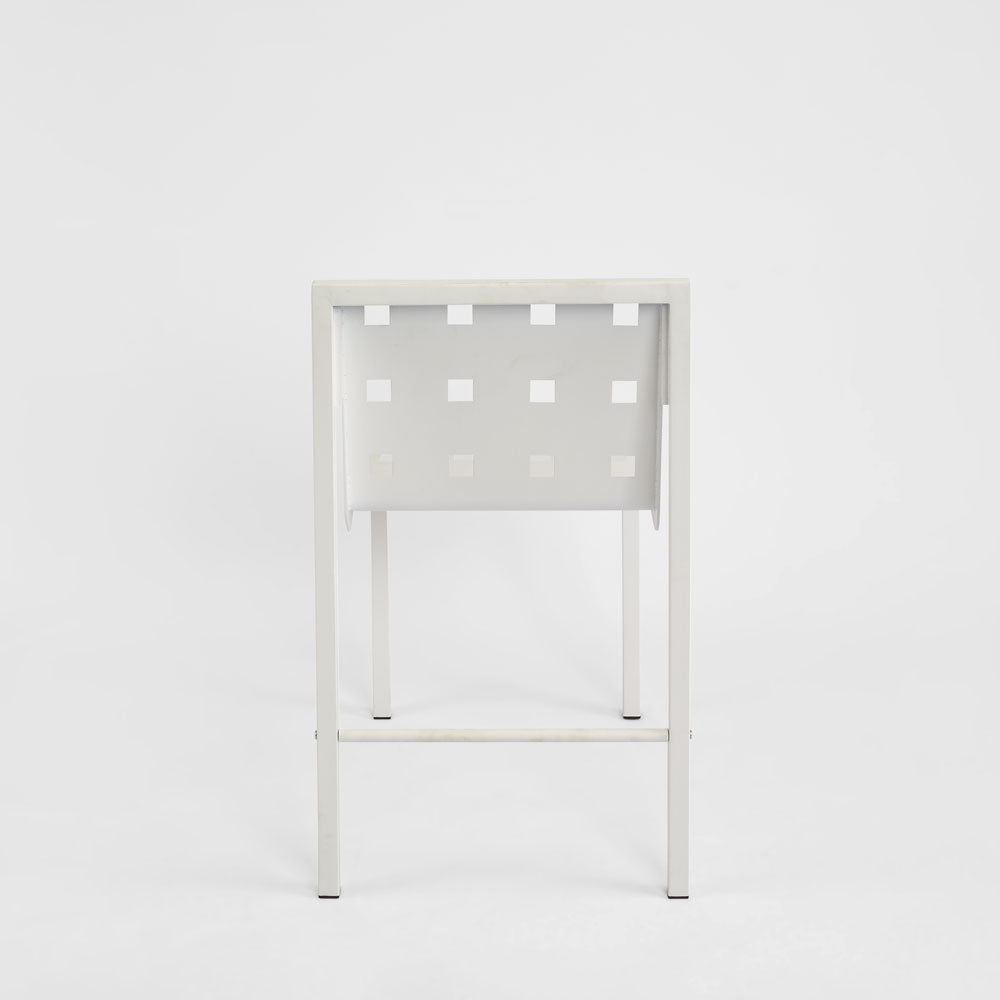 Grid Dining Chair Outdoor White
