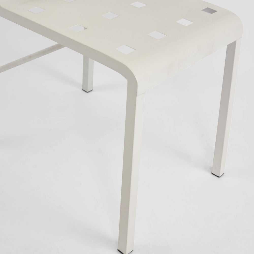 Grid Dining Chair Outdoor White