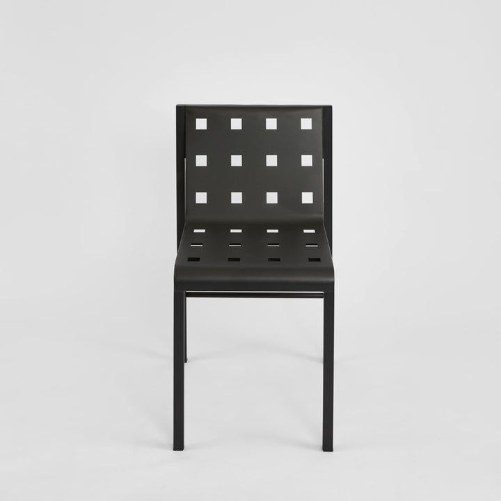 Grid Dining Chair Outdoor Black