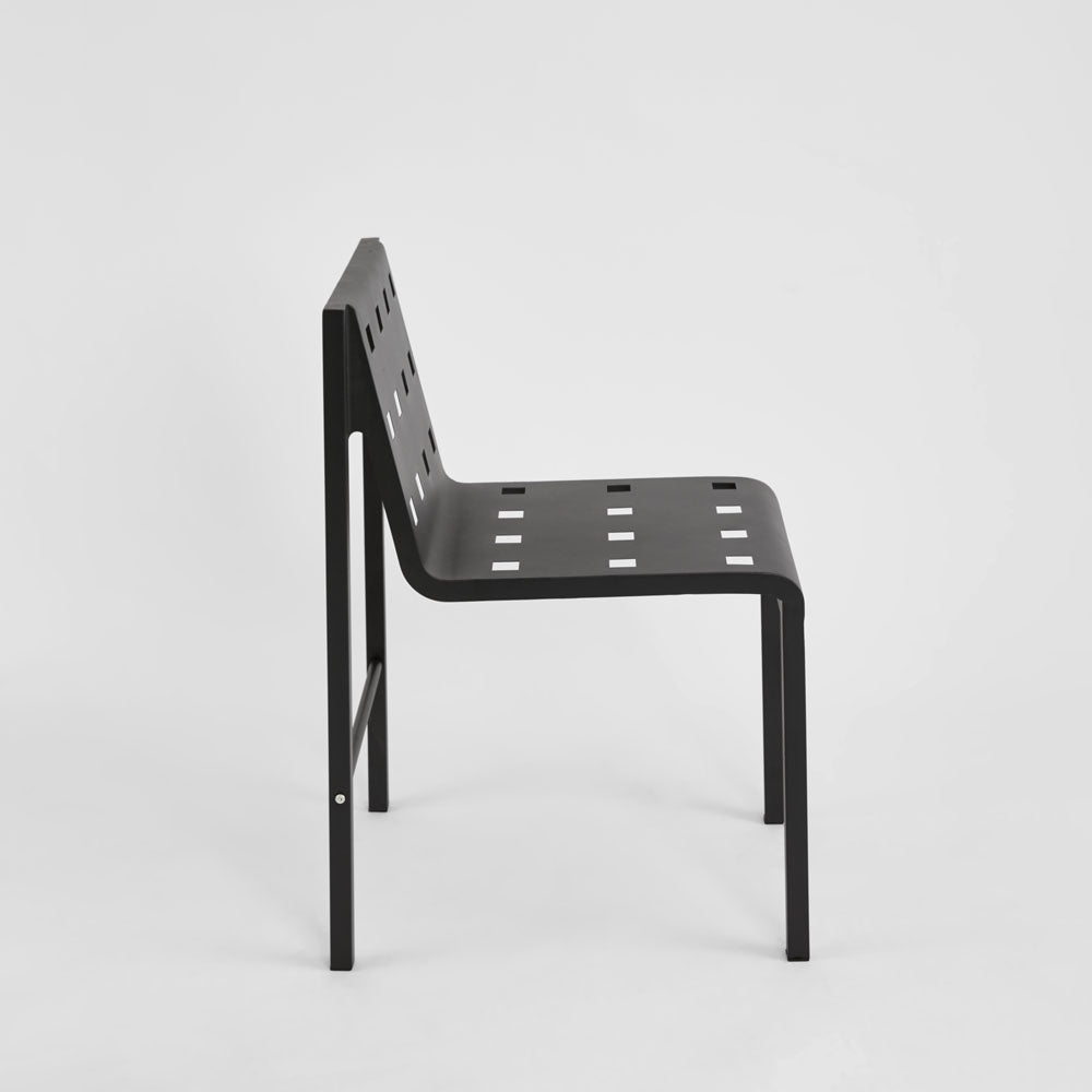Grid Dining Chair Outdoor Black