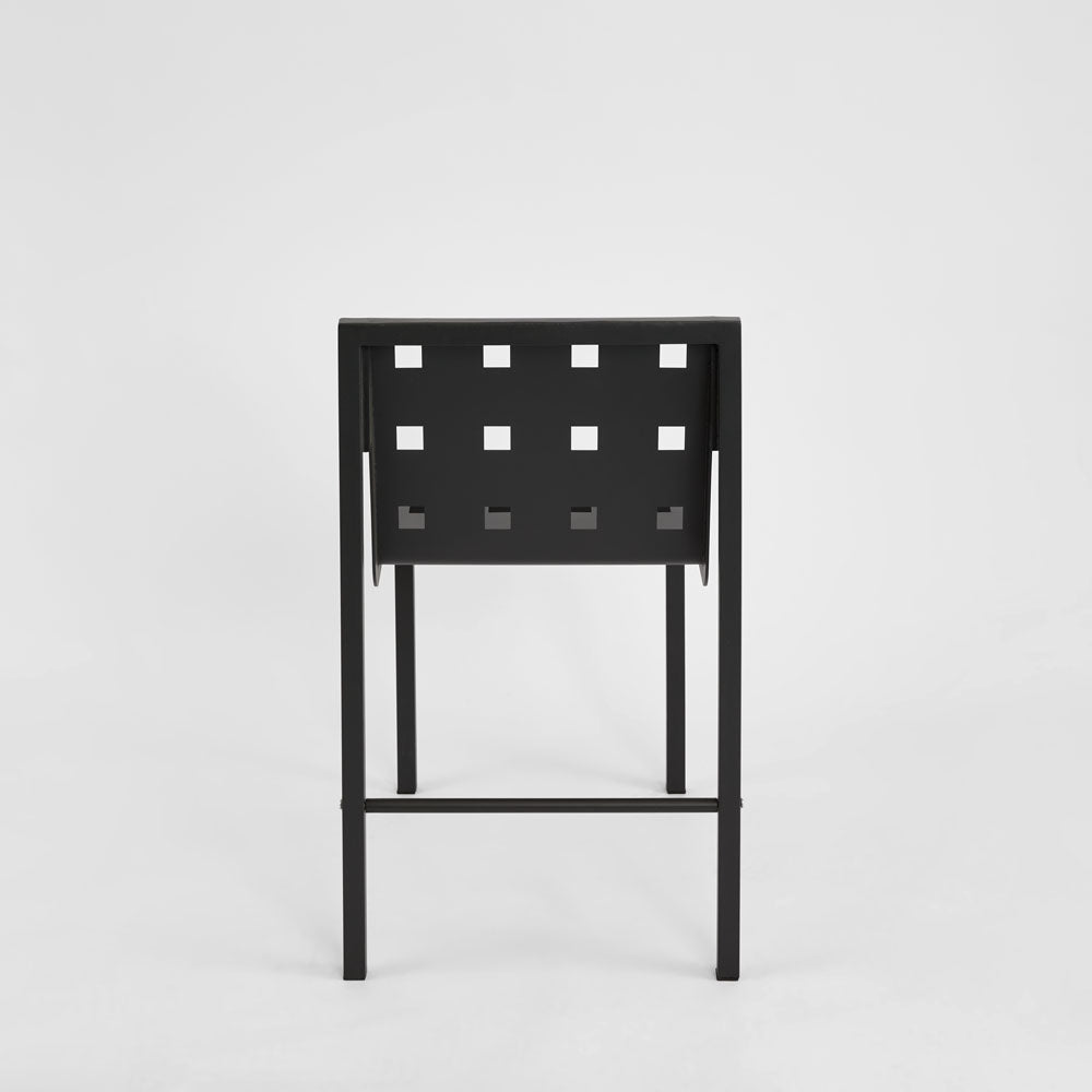Grid Dining Chair Outdoor Black