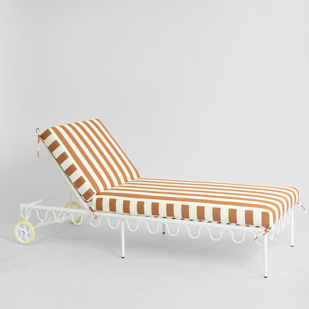 Wira Sunlounge Outdoor Terracotta/White Stripe Cushion