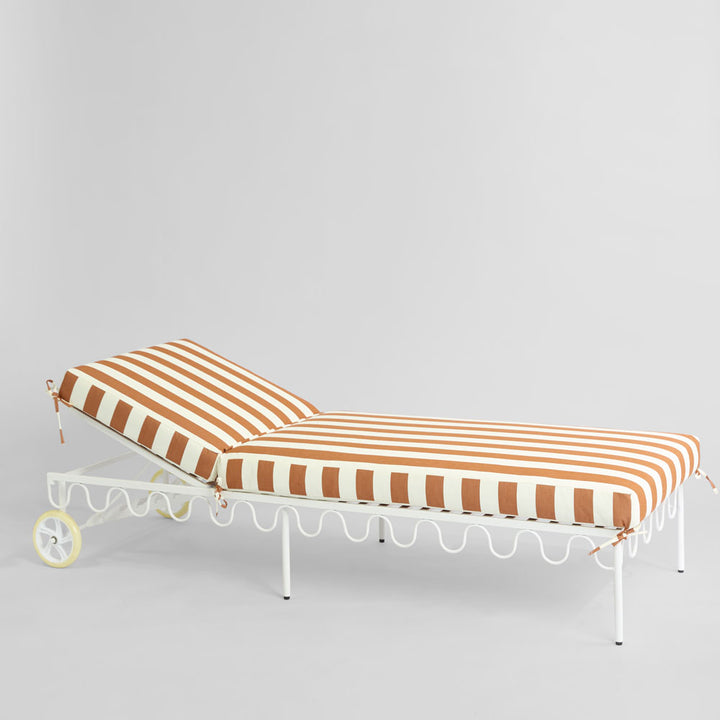 Wira Sunlounge Outdoor Terracotta/White Stripe Cushion