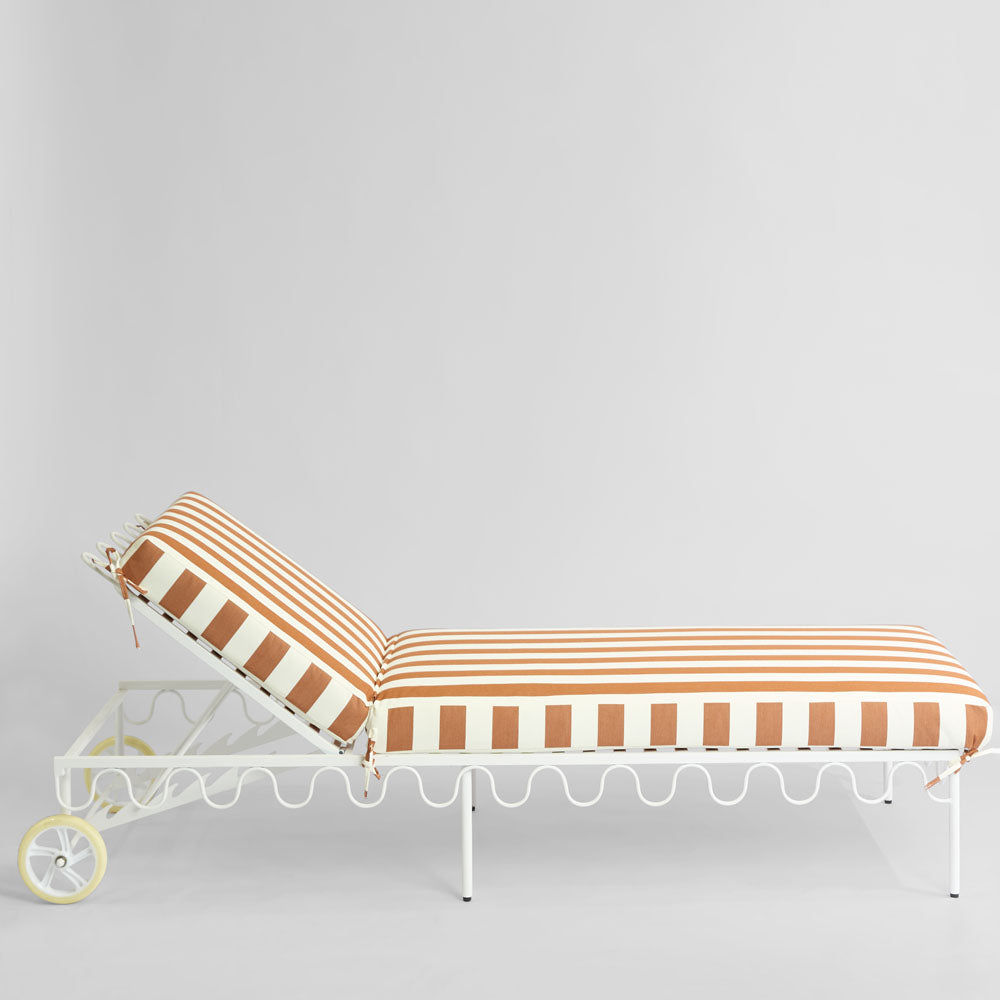 Wira Sunlounge Outdoor Terracotta/White Stripe Cushion