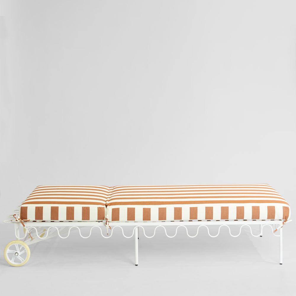 Wira Sunlounge Outdoor Terracotta/White Stripe Cushion