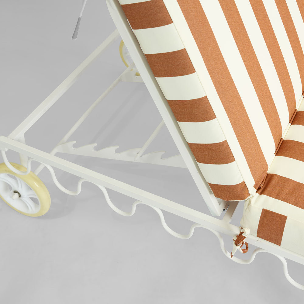 Wira Sunlounge Outdoor Terracotta/White Stripe Cushion