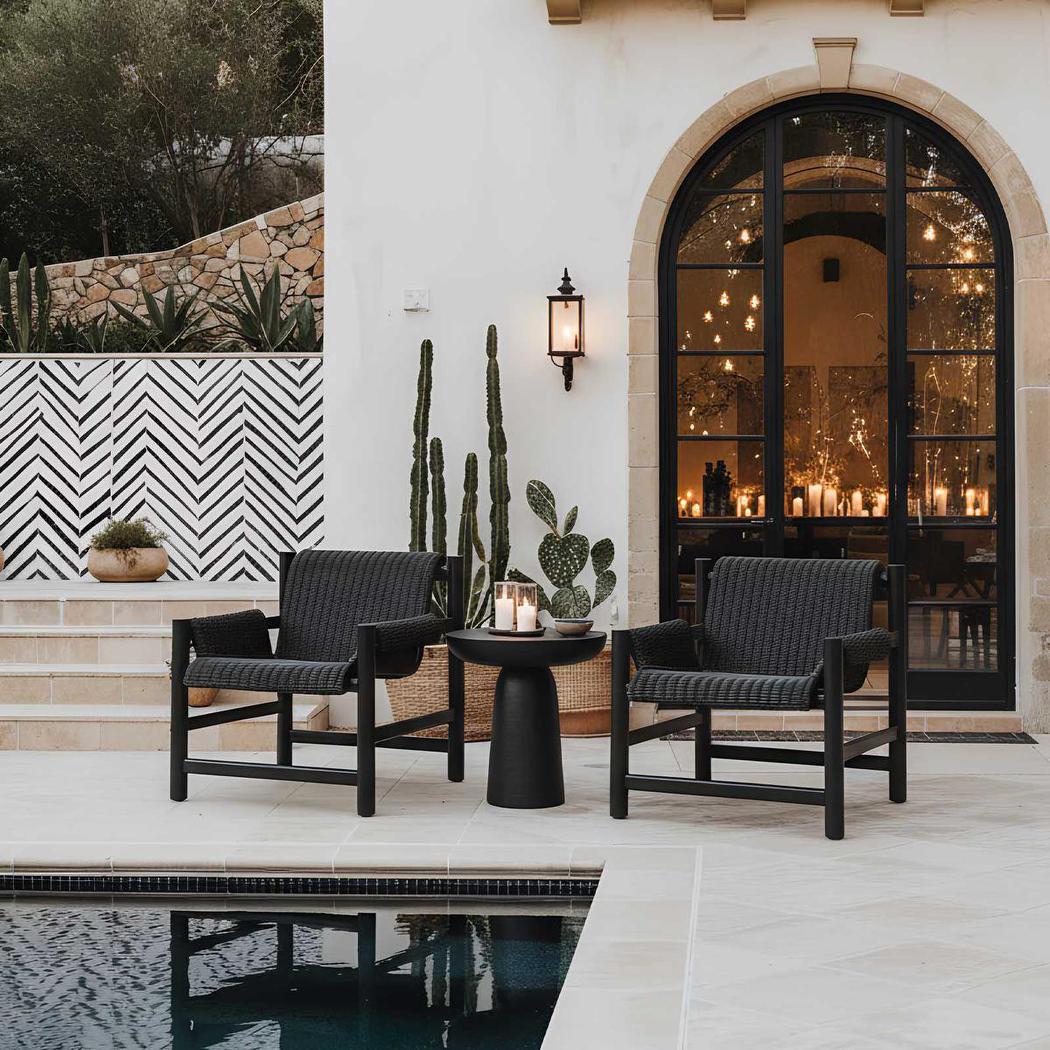 Riven Outdoor Occasional ArmChair Black
