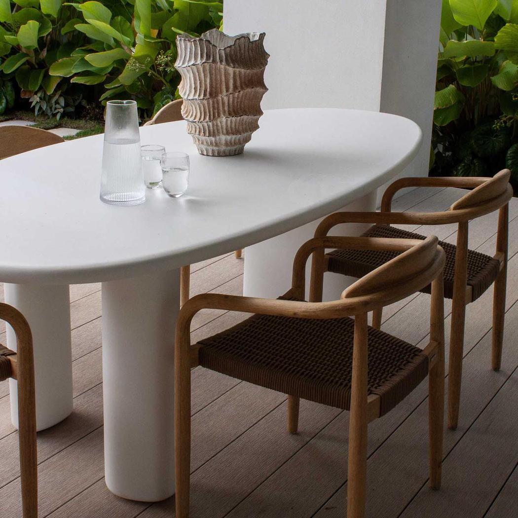 Oko Dining Table Outdoor White 220cm