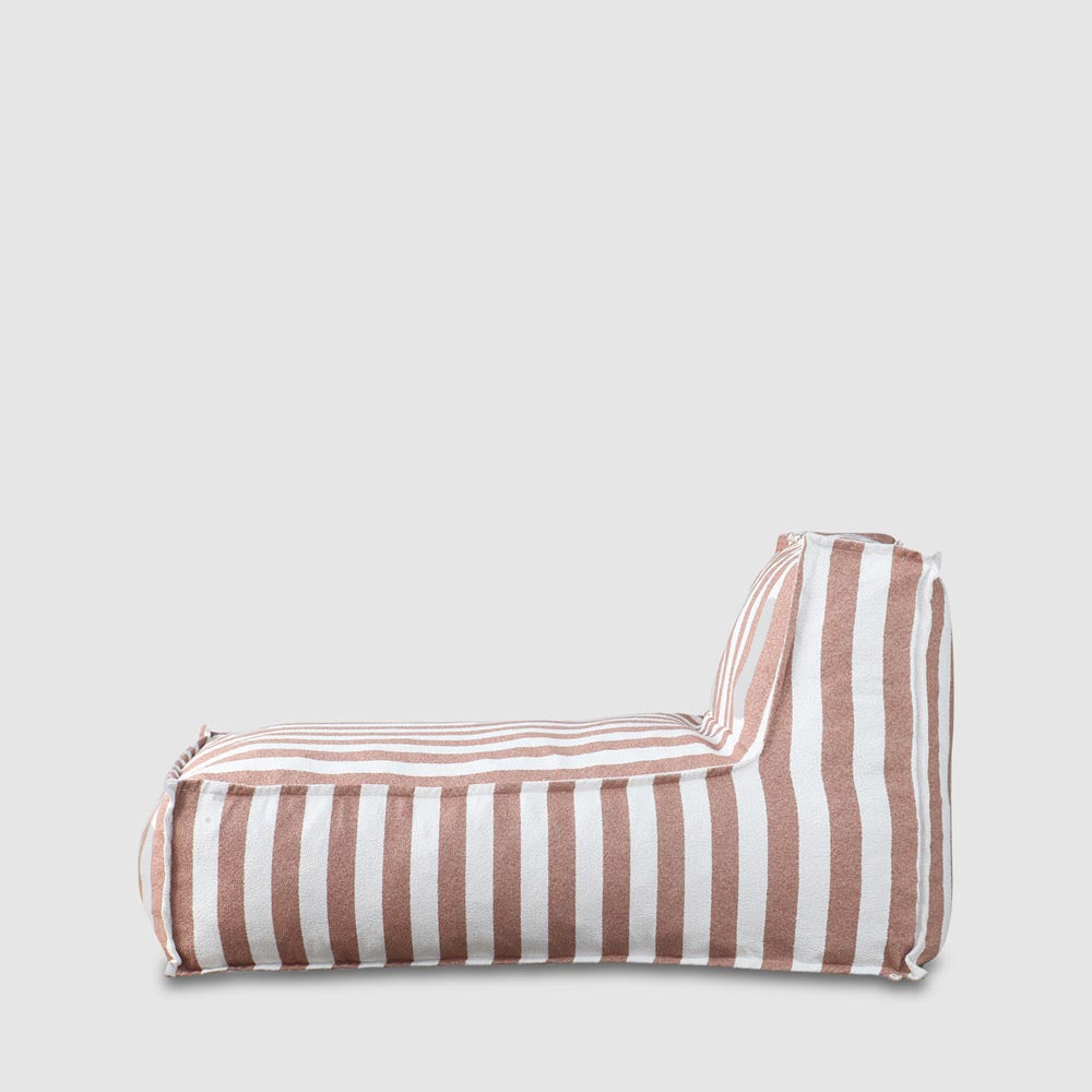 Lola Chaise Terracotta Stripe