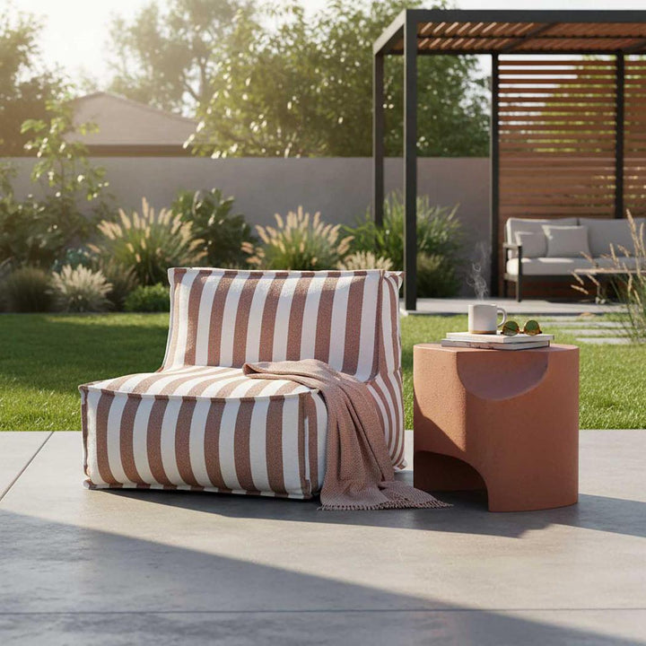 Lola Sofa Chair Section Terracotta Stripe