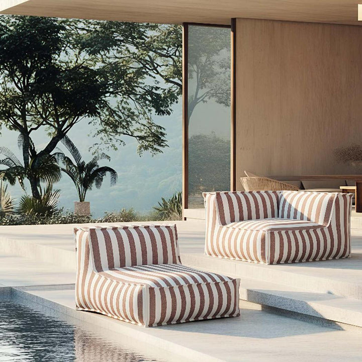Lola Sofa Corner Section Terracotta Stripe