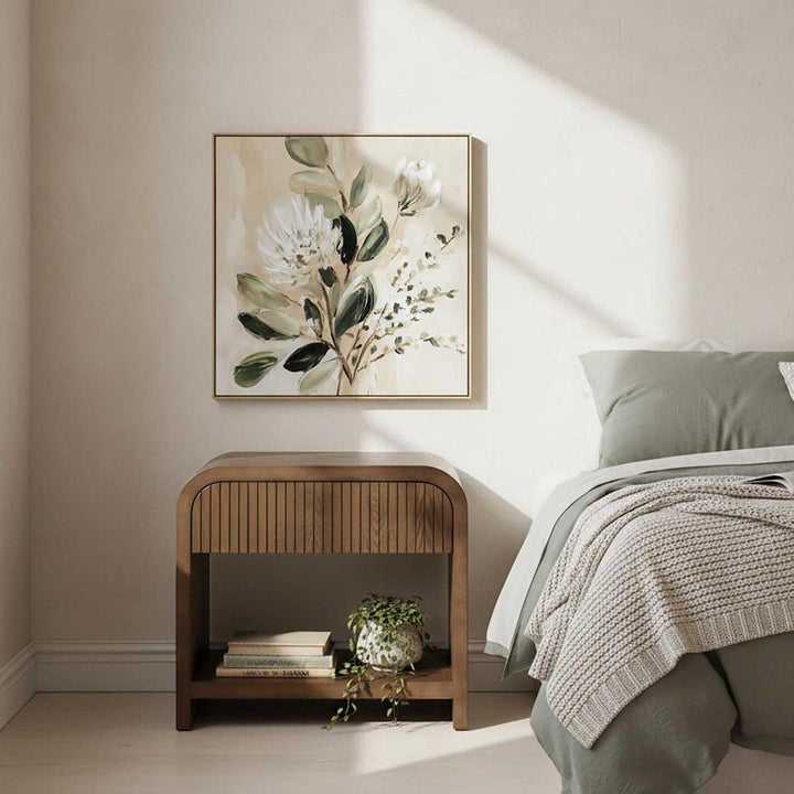Marcel Bedside 1 Drawer Dark Walnut