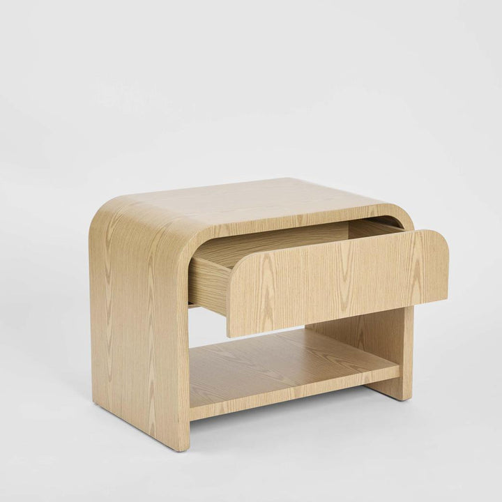 Mira Bedside Light Oak 1 Drawer