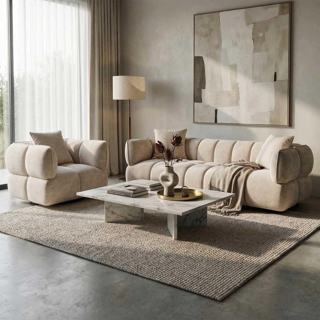Piper 3 Seater Sofa Cream
