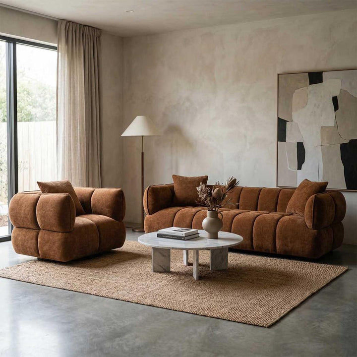 Piper 3 Seater Sofa Sienna Brown