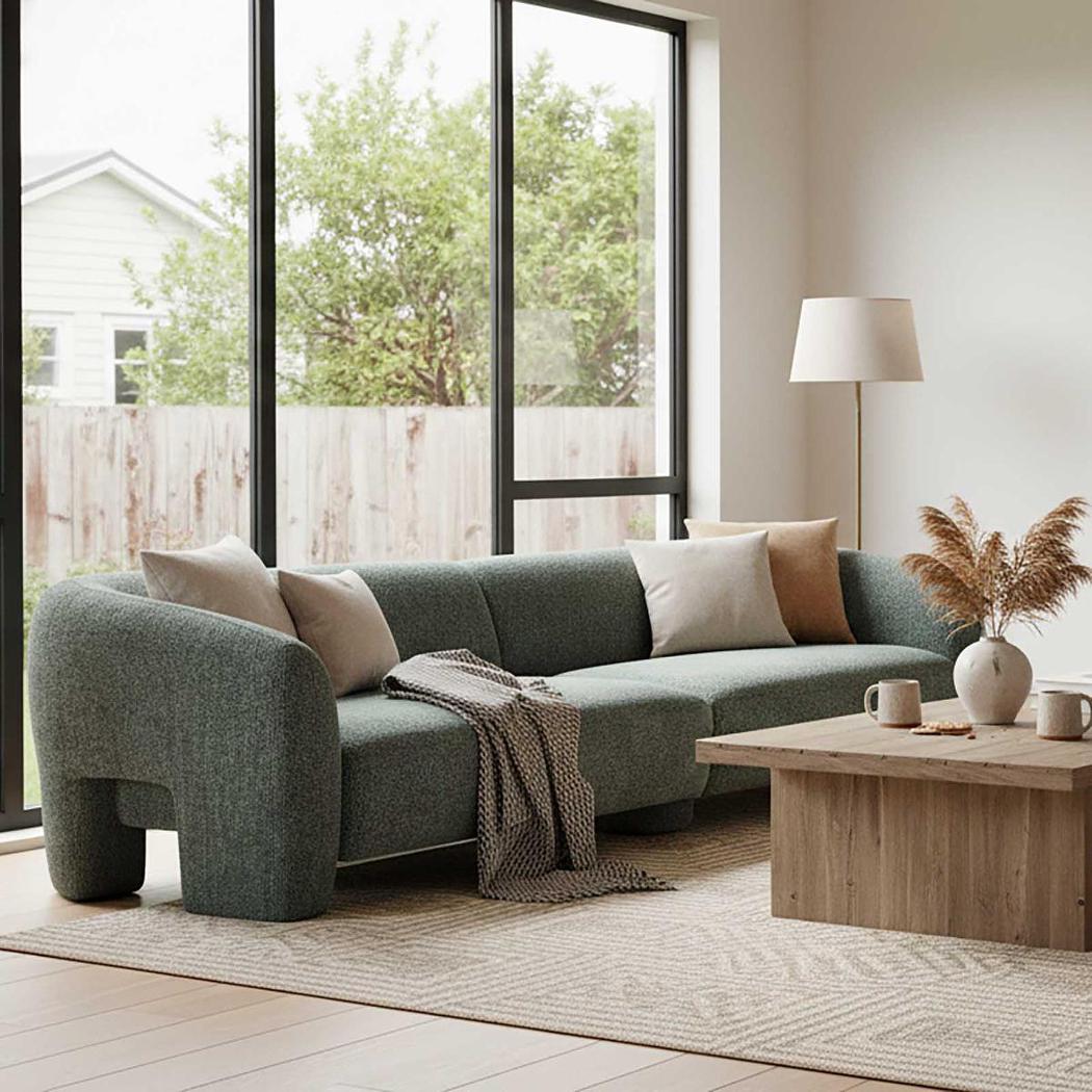 Ray 5 Seater Sofa Green
