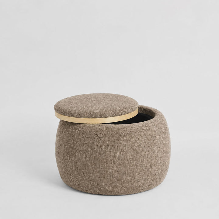 Cove Side Table/Storage Ottoman Oak/Brown