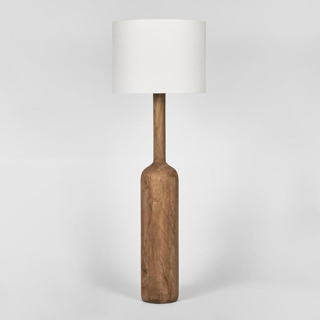 Flask Wood Floor Lamp Base Saddle- Base Only