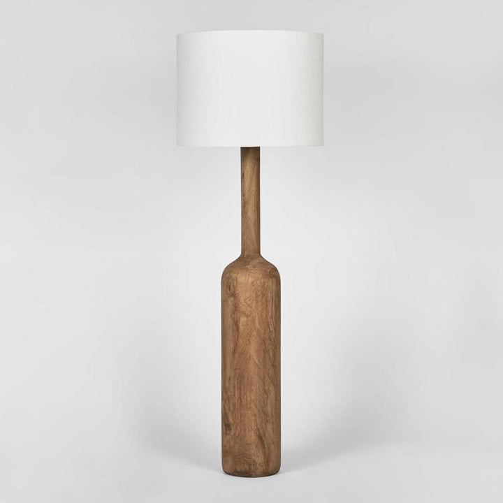 Flask Wood Floor Lamp Base Saddle- Base Only