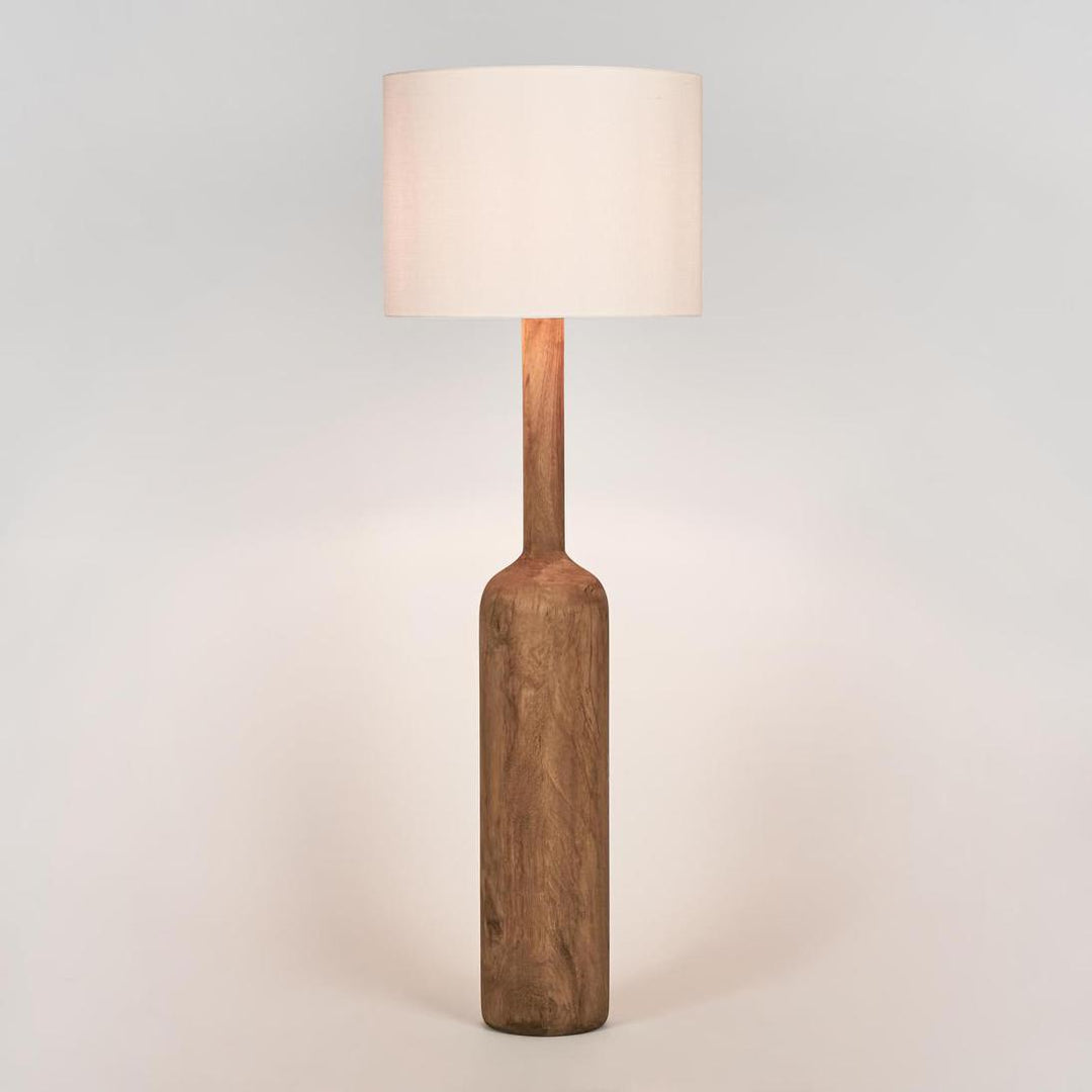 Flask Wood Floor Lamp Base Saddle- Base Only