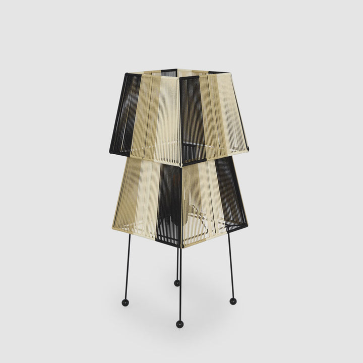 Wevara Layered Woven Table Lamp