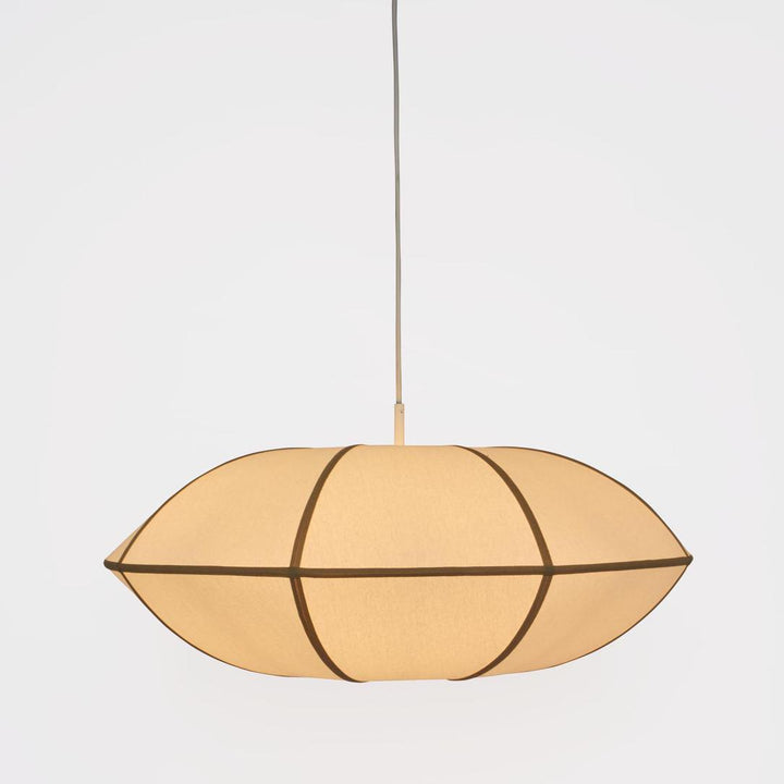 Saucer Pendant Large White/Natural with Electrical cord & fitting
