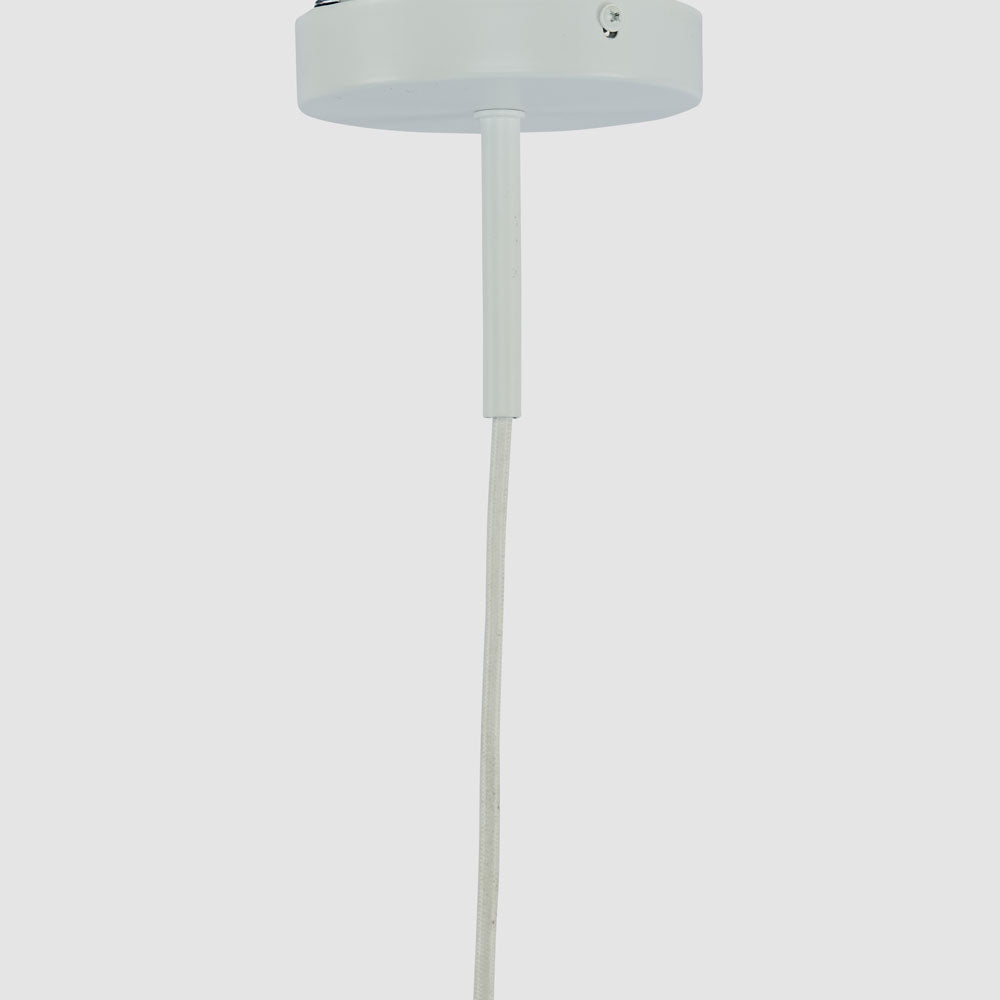 Saucer Pendant Large White/Natural with Electrical cord & fitting