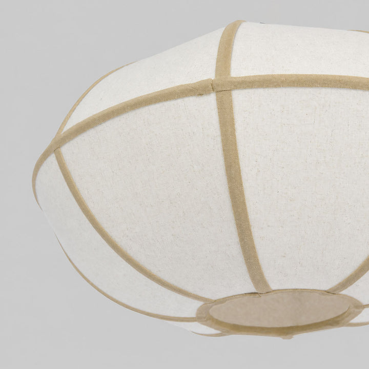 Saucer Pendant Small White/Natural with Electrical cord & fitting