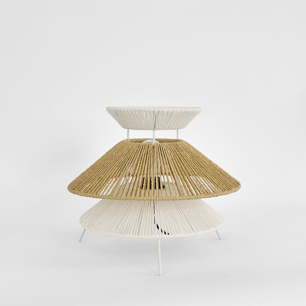 Looma Layered String Table lamp White/Natural