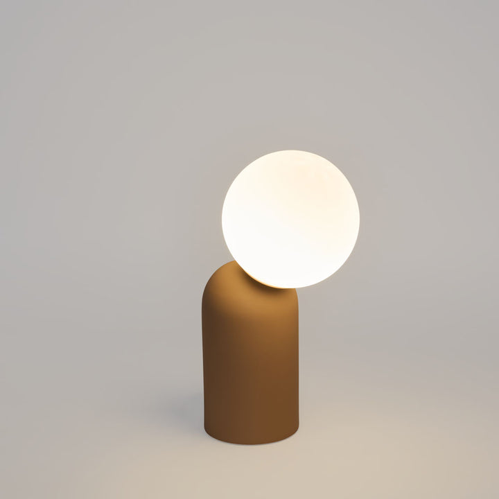 Lumeo Metal + Glass Table Lamp Clay