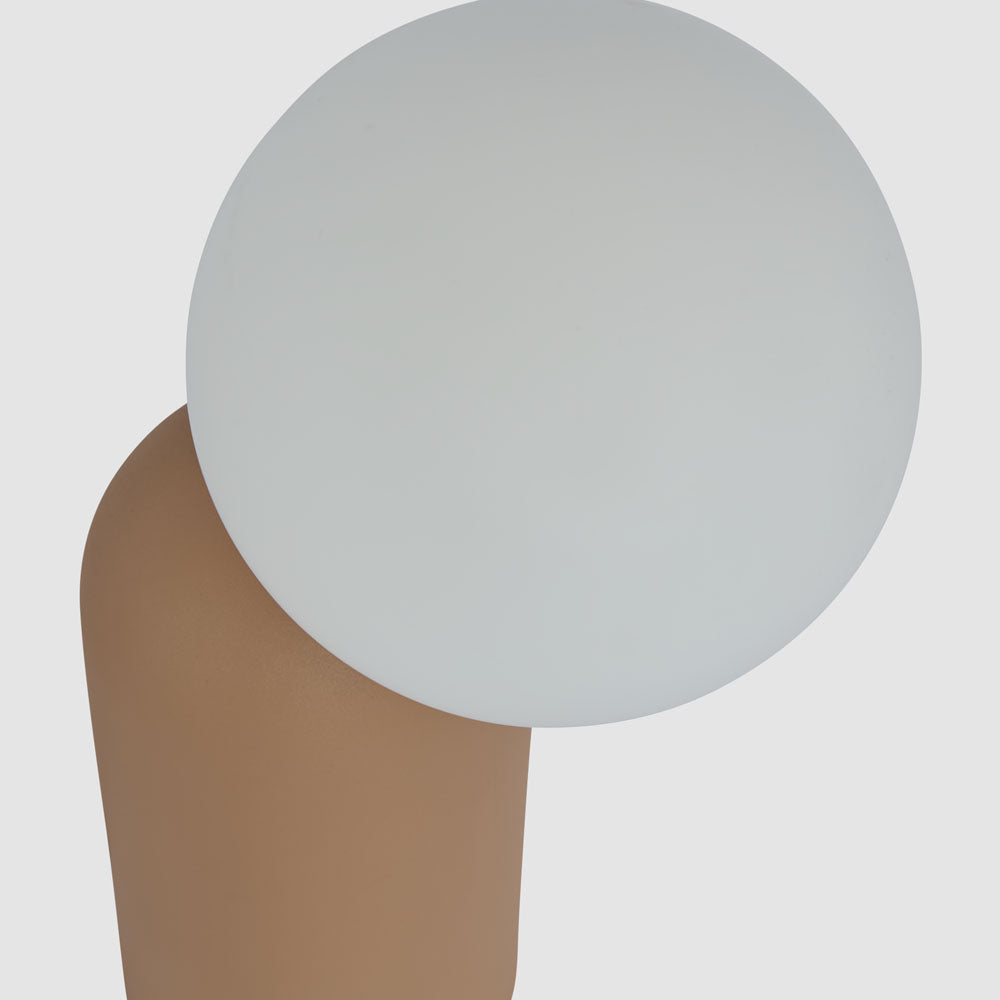 Lumeo Metal + Glass Table Lamp Clay