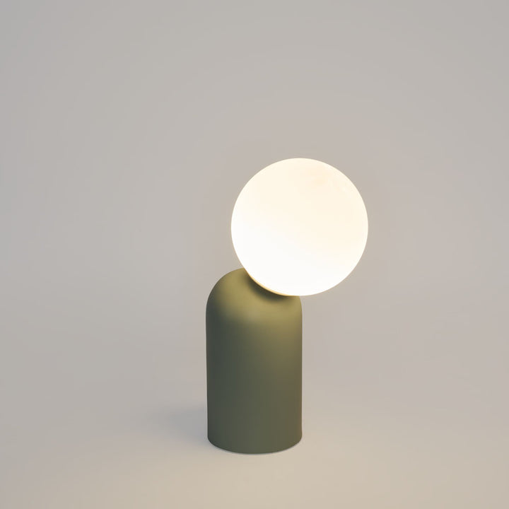 Lumeo Metal + Glass Table Lamp Sky Blue
