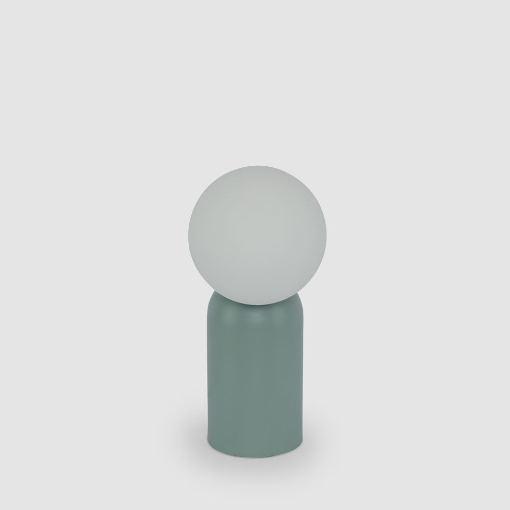 Lumeo Metal + Glass Table Lamp Sky Blue