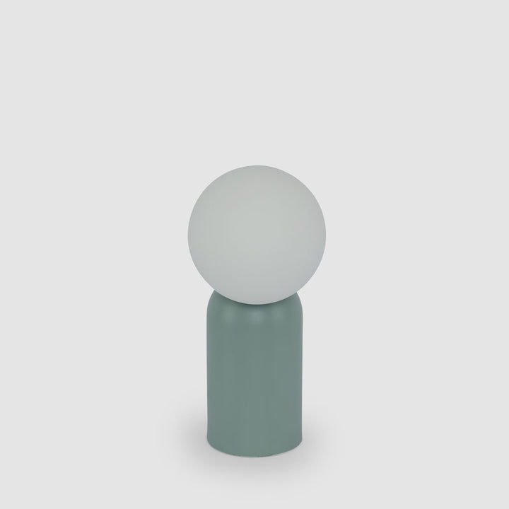 Lumeo Metal + Glass Table Lamp Sky Blue