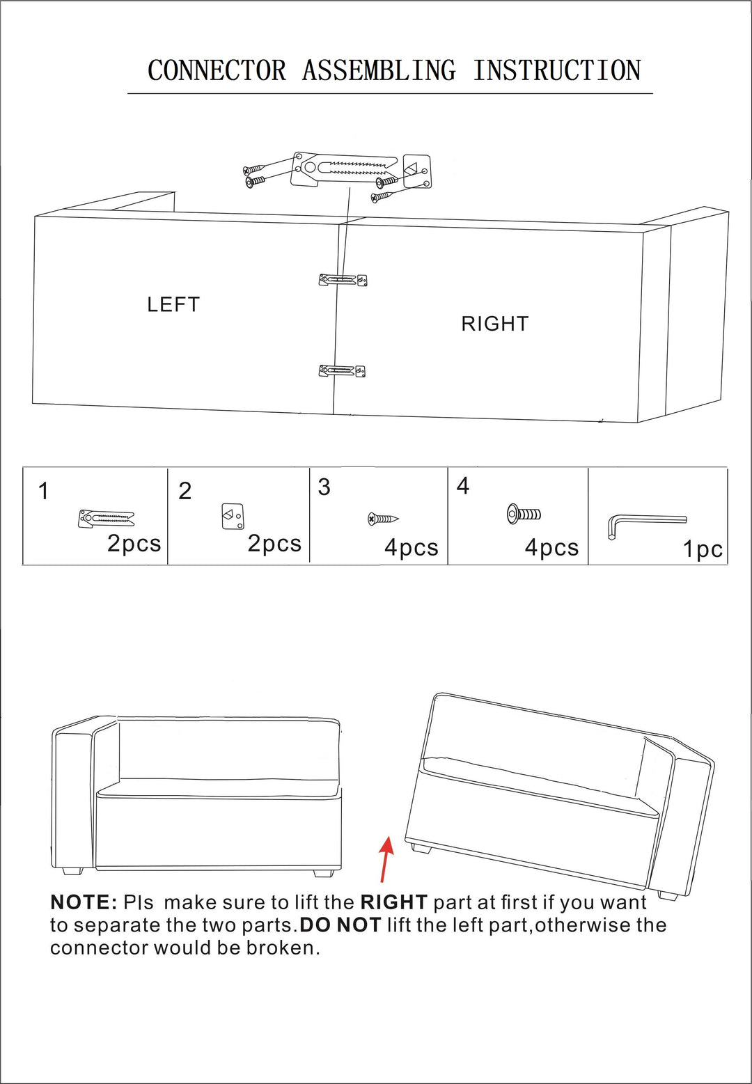 Slip Cover - Marbella Modular Sofa A Ivory