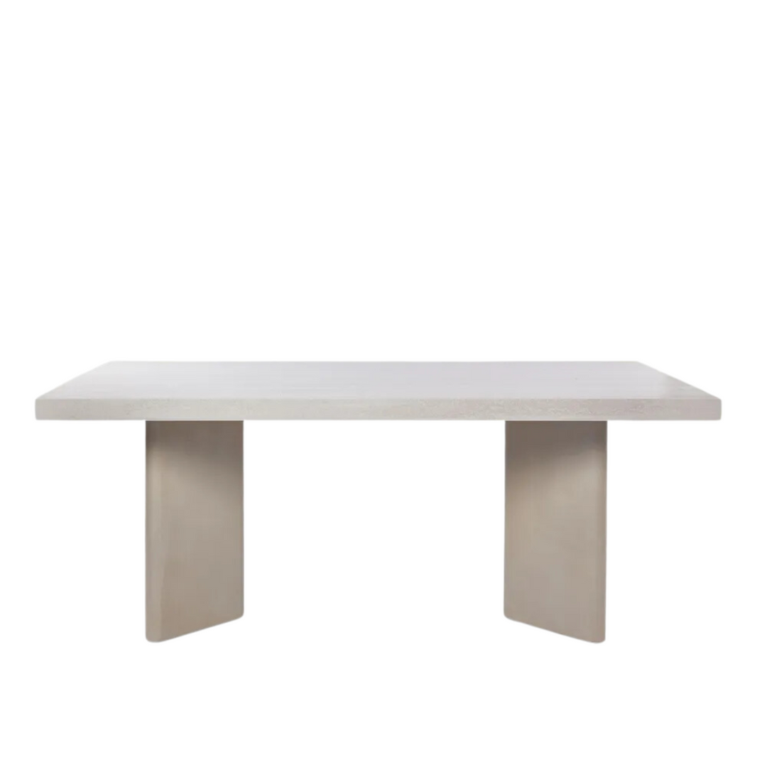 Symon Dining Table Sintered Stone Off White