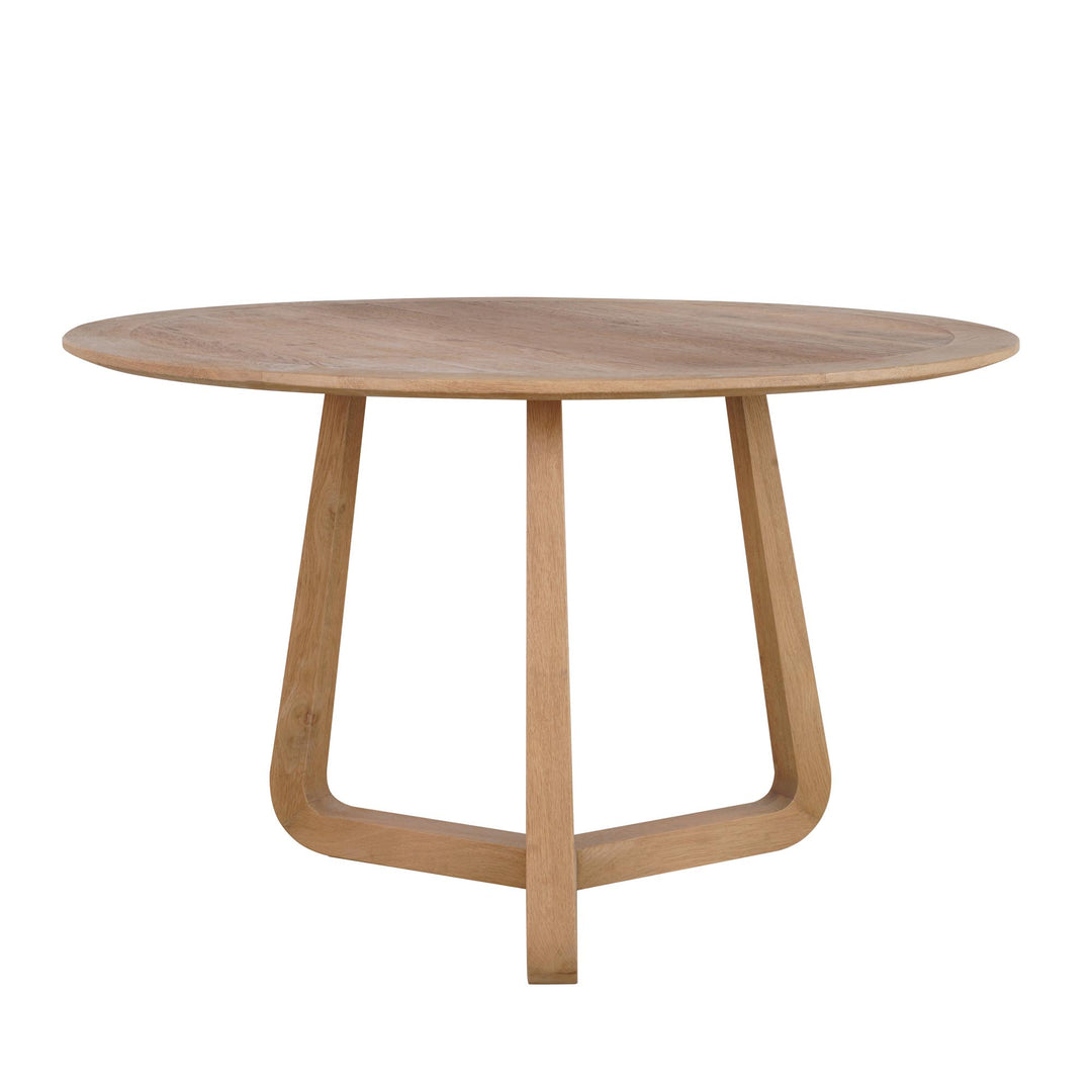 Sofia Round Natural Oak Dining Table 120Cm