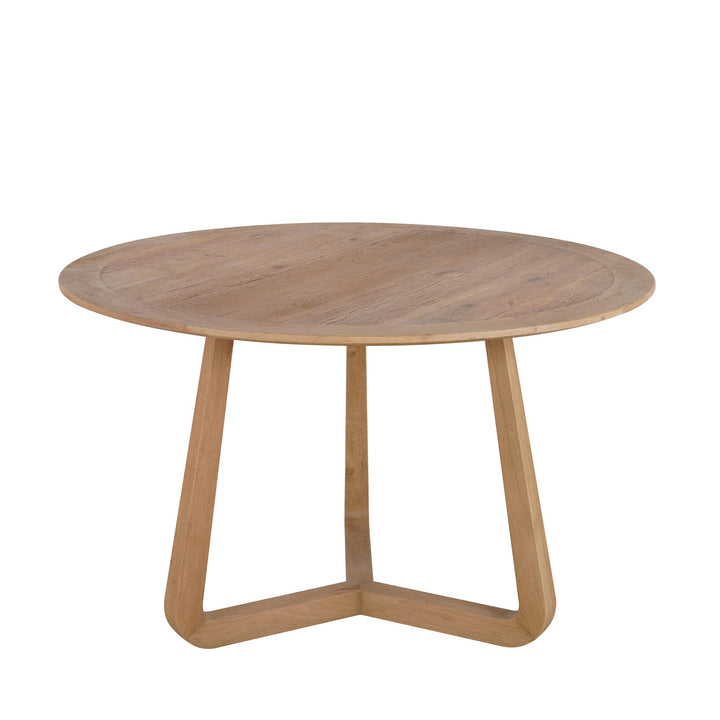 Sofia Round Natural Oak Dining Table 120Cm