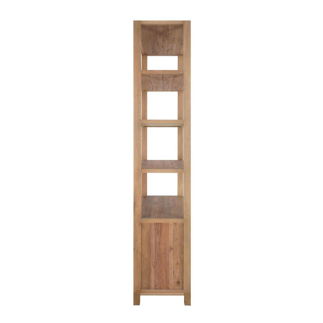 Amelia Reclaimed Oak Bookcase With 2 Glass Doors 230Cm High