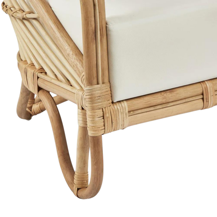 Alexis Armchair Natural/White Fabric