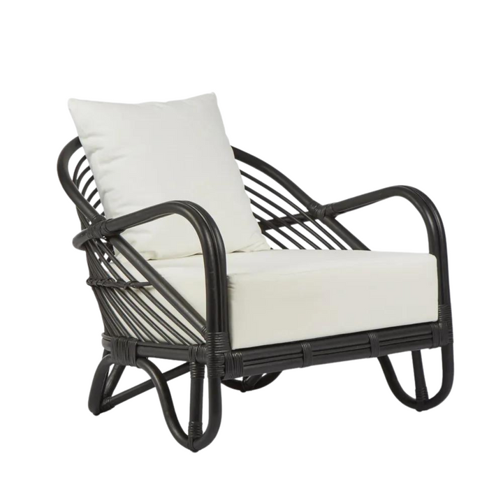 Alexis Armchair Black/White Fabric