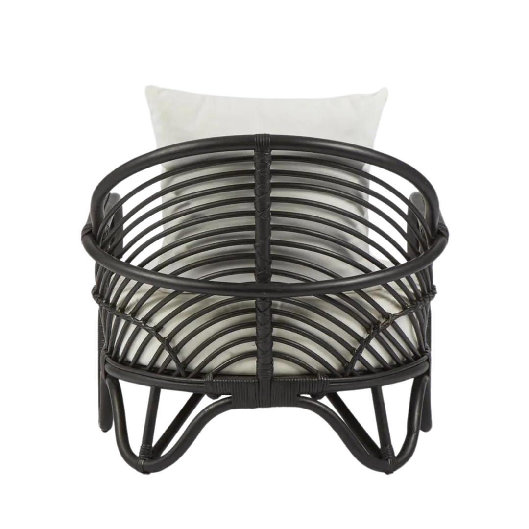 Alexis Armchair Black/White Fabric