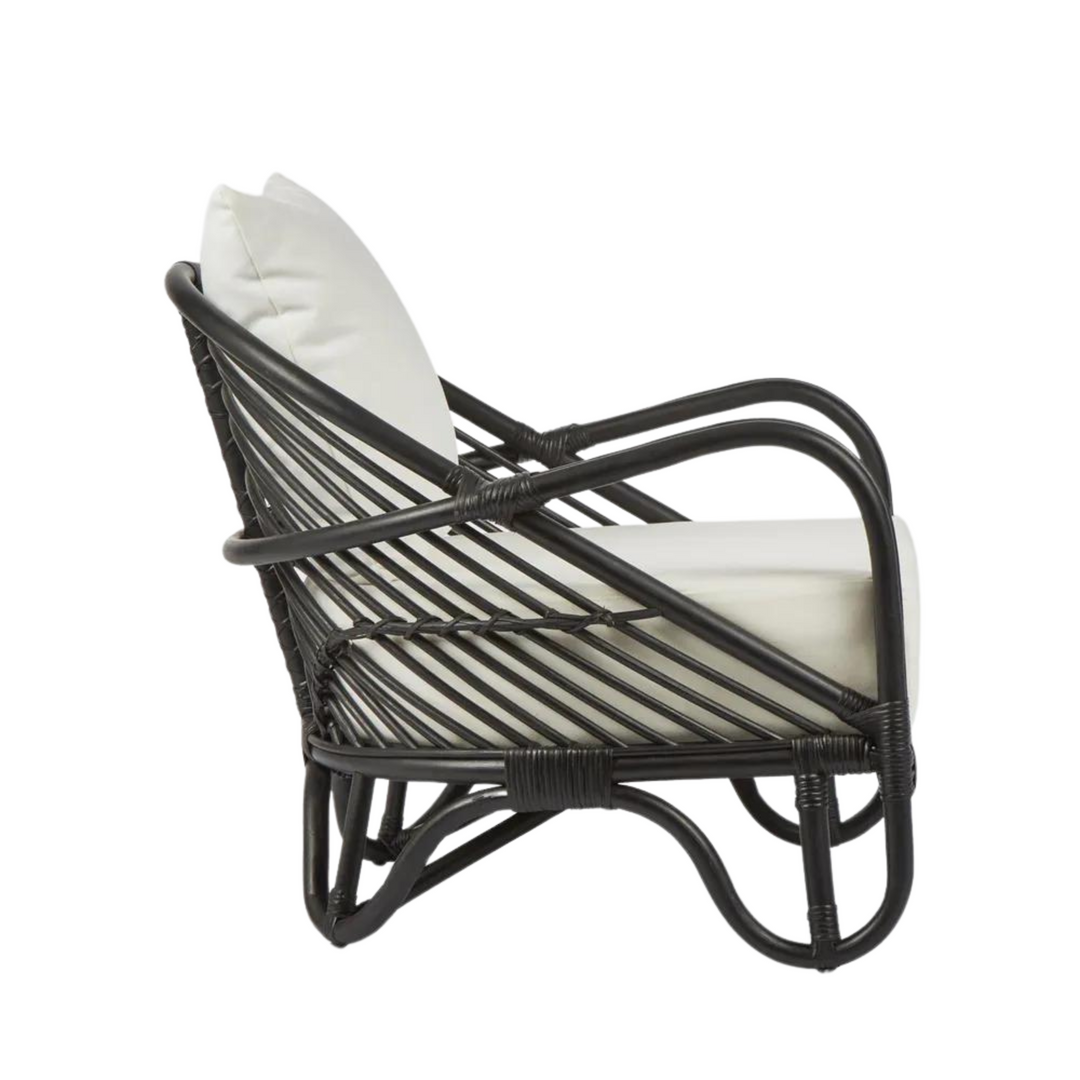 Alexis Armchair Black/White Fabric