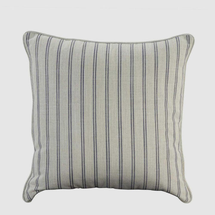 55Cm Throw Cushion White/Blue Pin Stripe