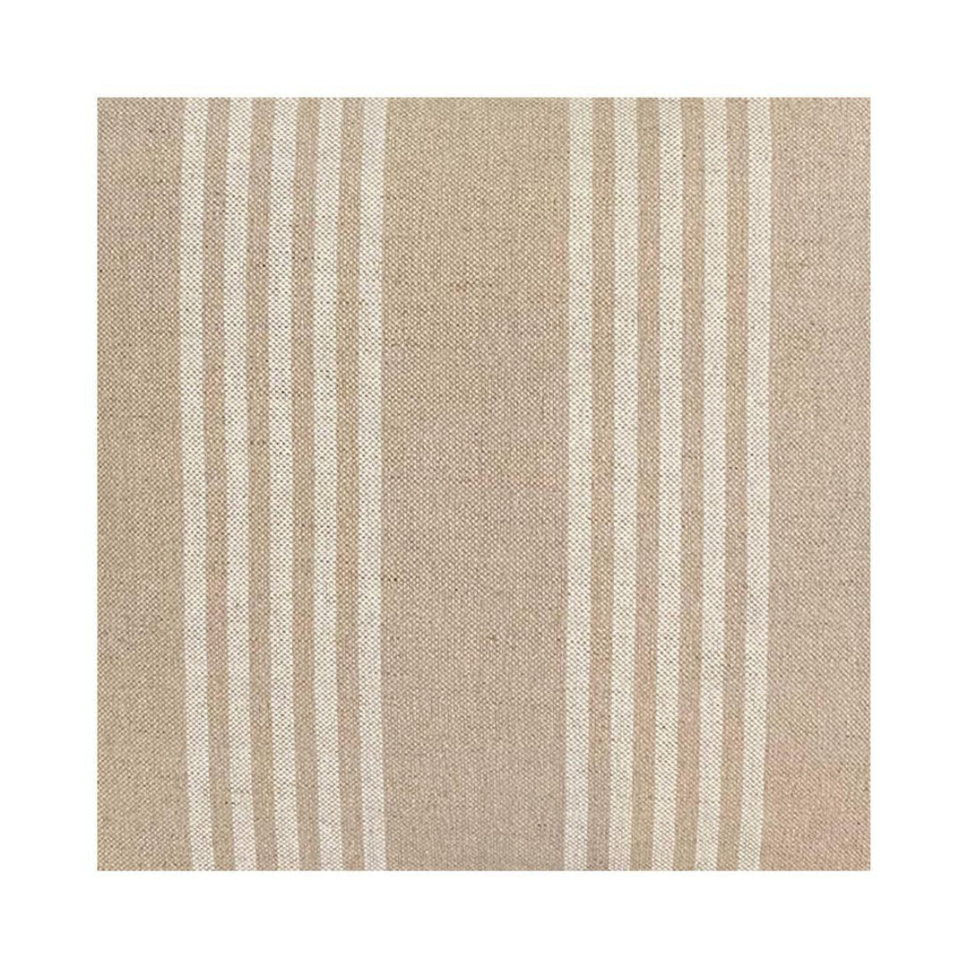 55cm Cushion Natural Beige with Thin Cream Stripes