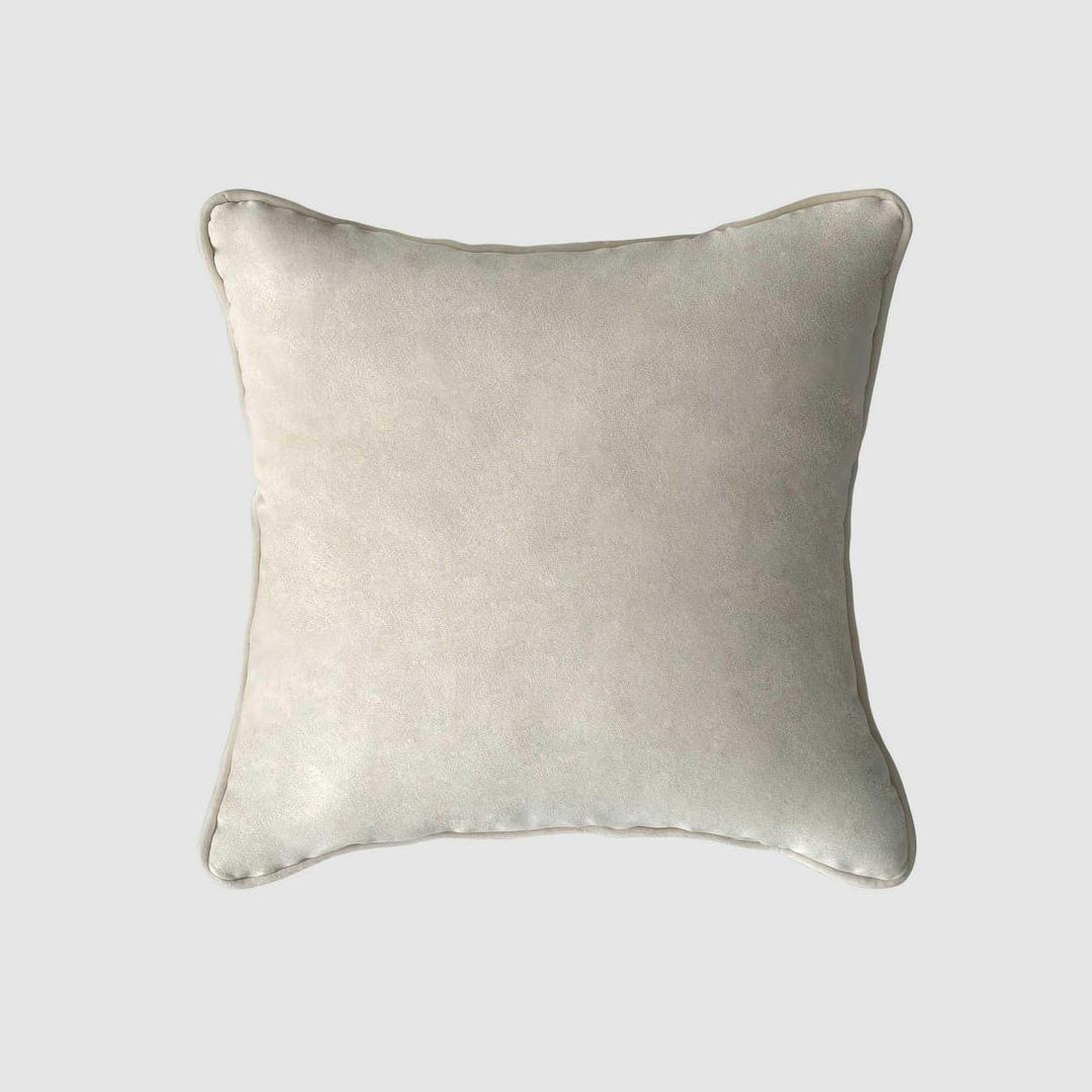 55cm Throw Cushion Cream Velvet
